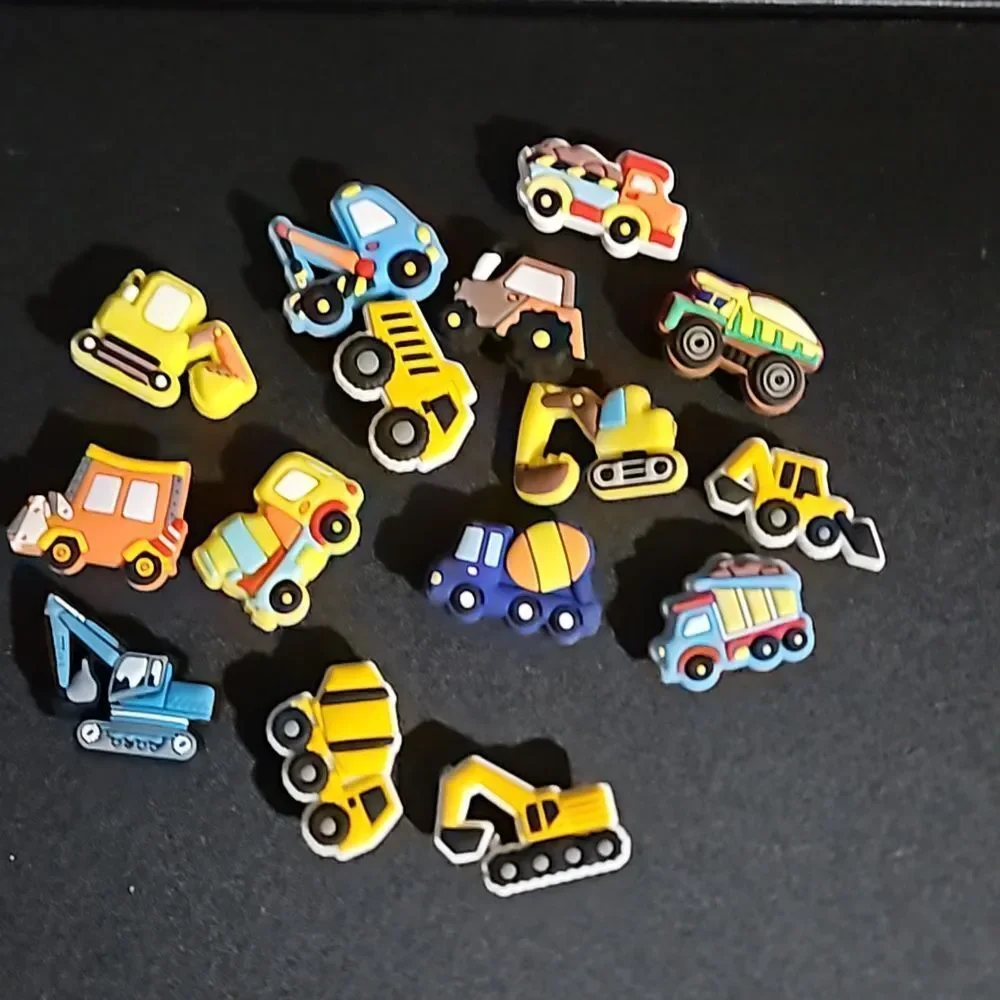 Construction Vehicles Shoe Charms set of 15 New in Package